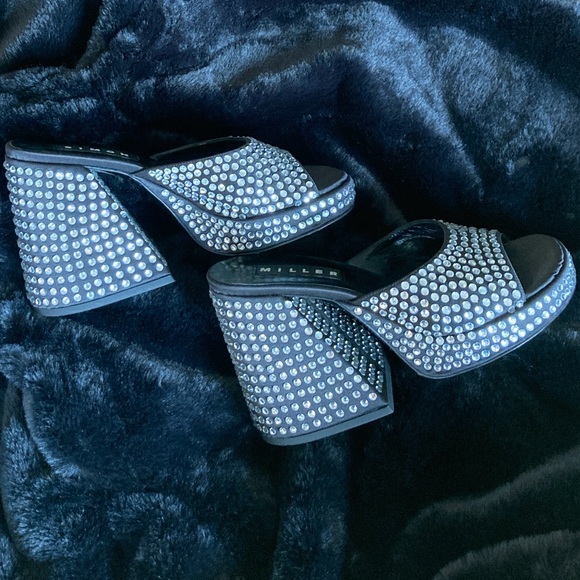 Simon Miller Crystal Slice Platform Mule Sandals - Picture 11 of 16